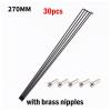 30pcs 14G Bicycle Spokes 26 Inches 27.5inch 29inch with Brass Nipples Folding Bike MTB Road Bikes Spokes 255mm 259mm 268mm 270mm (Color : 30pc270) view 2