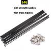 30pcs 14G Bicycle Spokes 26 Inches 27.5inch 29inch with Brass Nipples Folding Bike MTB Road Bikes Spokes 255mm 259mm 268mm 270mm (Color : 30pc270) view 3