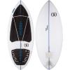 RONIX Flyweight Skimmer Wakesurf Board for Men & Women | Lightweight Thin Profile Skim Style Shape with EVA Traction Pad, Sharp Rail & Tail Rocker | Great for Advanced Riders, Glacier White/Navy, 4'2 view 1