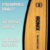 Ronix Koal Classic Fish Wakesurf Board for All Levels | Versatile Forgiving Surf-Style Board with Tool-Free Fin-S System & Swallowtail | Best for Recreational Wakesurfing, Glossy Black/Bamboo, 5' view 4