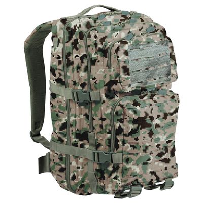 BaHoki Essentials Large Size Tactical Backpack - Military Rucksack with Molle Bags - Ventilated Mesh Adjustable Bag (Woodland Digital)