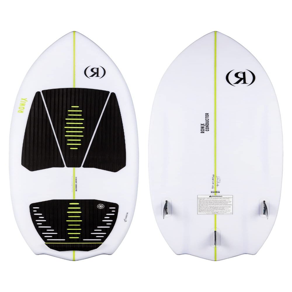 Ronix Flyweight - WakeSurf Conductor - Glacier White / Lime Green - 4'3