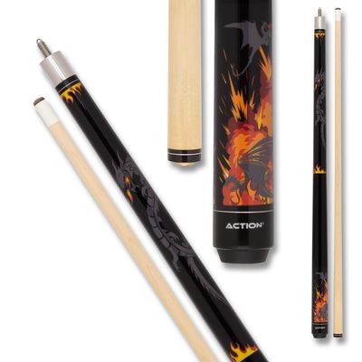 Action Junior Billiards Pool Cue Stick - Dragons - 48in