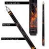 Action Junior Billiards Pool Cue Stick - Dragons - 48in view 3