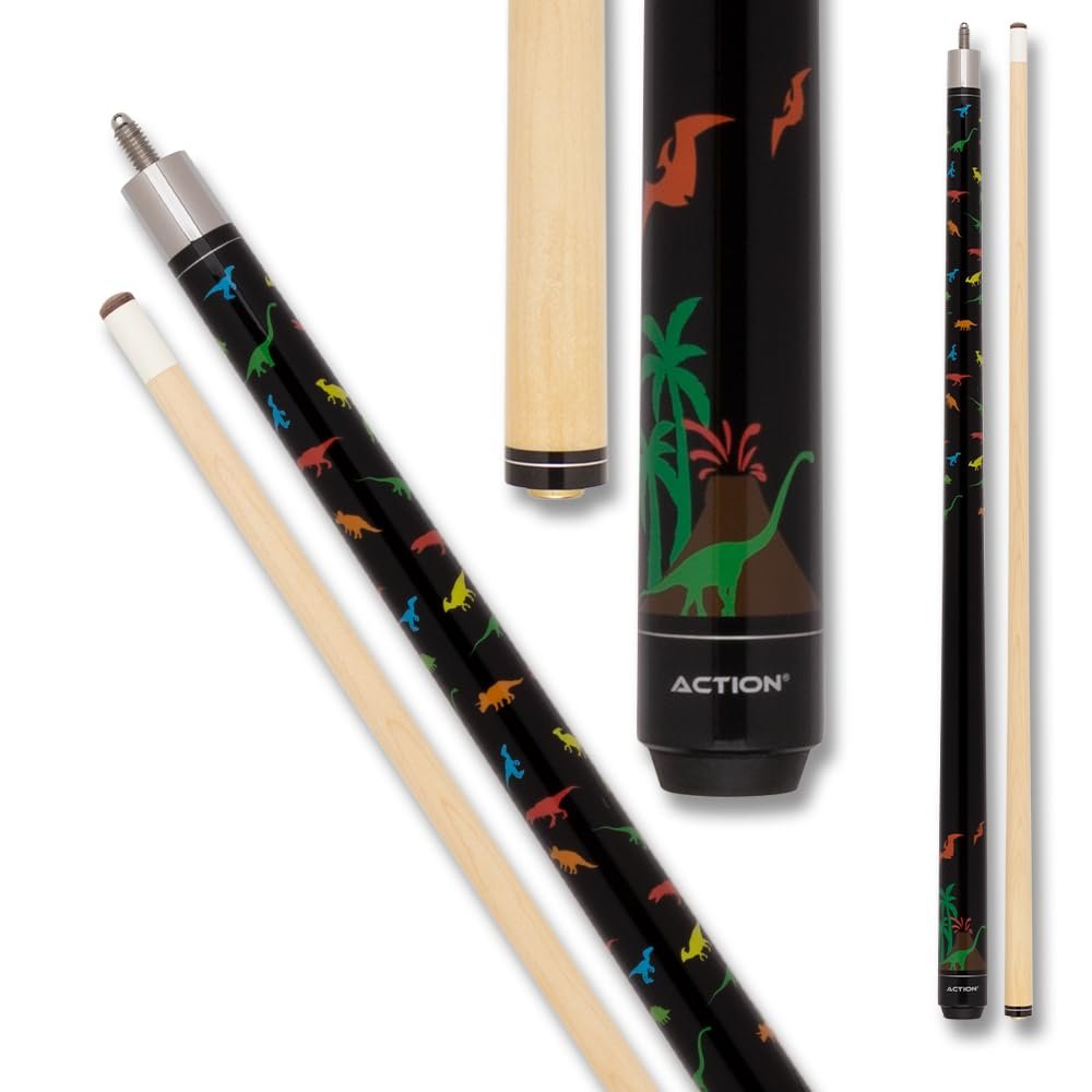 Action Junior Billiards Pool Cue Stick - Dinosaurs - 48in