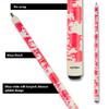 Action VAL36 Value Series Pool Cue - 58" Cue - Hard Maple Shaft with 13mm Boar Skin Tip - Gloss White with Hot Pink Splatter, 21oz view 3