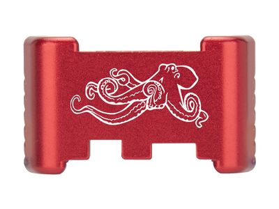 NDZ Performance Aluminum Slide Racker Back Plate for Glock 43 43X 48  Improved Slide Grip, Laser Engraved, Red  Octopus