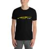 2023 'Vette C8 Outline Silhouette Accelerate Yellow 8th Gen Vette T-Shirt view 2