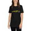 2023 'Vette C8 Outline Silhouette Accelerate Yellow 8th Gen Vette T-Shirt view 3