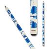 Action VAL38 Value Series Pool Cue - 58" Cue - Hard Maple Shaft with 13mm Boar Skin Tip - Gloss White with Blue Splatter, 19oz view 2
