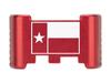 NDZ Performance Aluminum Slide Racker Back Plate for Glock 43 43X 48  Improved Slide Grip, Laser Engraved, Red  Texas State Flag view 1