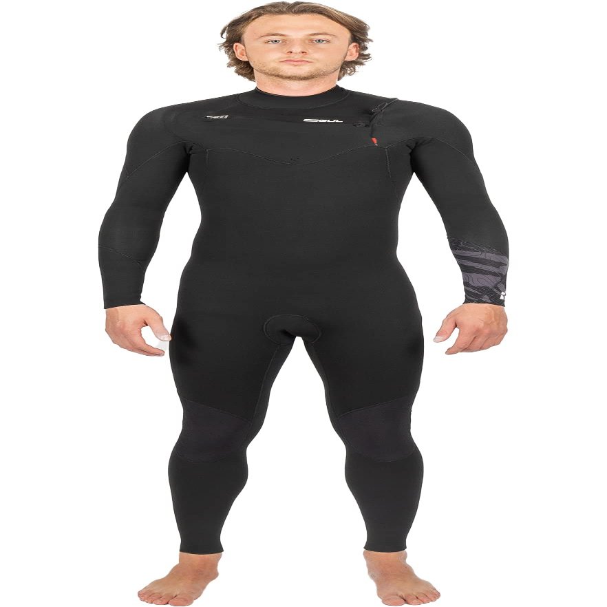 GUL Mens Response FX 3/2mm GBS Chest Zip Wetsuit - Black Contour Camo - Thermal Warm Heat Layer Layers Easy Stretch
