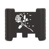 NDZ Performance Aluminum Slide Racker Back Plate for Glock 43 43X 48  Improved Slide Grip, Laser Engraved, Black  Rose Swoosh Petals view 1