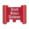 NDZ Performance Aluminum Slide Racker Back Plate for Glock 43 43X 48  Improved Slide Grip, Laser Engraved, Red  Death Before Dishonor view 1