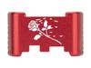 NDZ Performance Aluminum Slide Racker Back Plate for Glock 43 43X 48  Improved Slide Grip, Laser Engraved, Red  Rose Swoosh Petals view 1