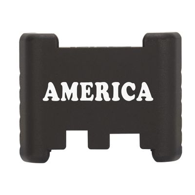NDZ Performance Aluminum Slide Racker Back Plate for Glock 43 43X 48 Improved Slide Grip, Laser Engraved, Black America Text
