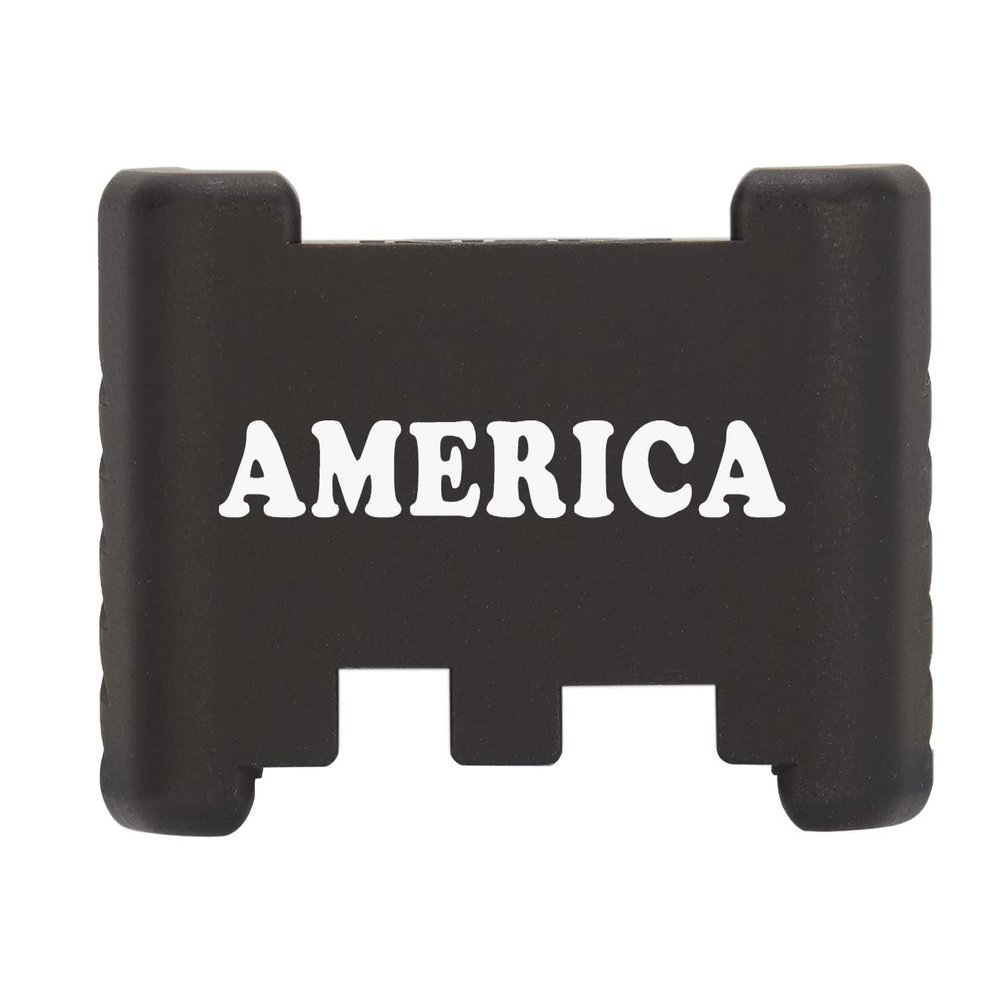 NDZ Performance Aluminum Slide Racker Back Plate for Glock 43 43X 48  Improved Slide Grip, Laser Engraved, Black  America Text