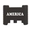 NDZ Performance Aluminum Slide Racker Back Plate for Glock 43 43X 48  Improved Slide Grip, Laser Engraved, Black  America Text view 1