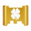 NDZ Performance Aluminum Slide Racker Back Plate for Glock 43 43X 48  Improved Slide Grip, Laser Engraved, Gold  4 Leaf Clover view 1