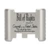 NDZ Performance Aluminum Slide Racker Back Plate for Glock 43 43X 48  Improved Slide Grip, Laser Engraved, Silver  Bill of Rights Script Text view 1