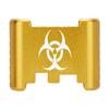 NDZ Performance Aluminum Slide Racker Back Plate for Glock 43 43X 48  Improved Slide Grip, Laser Engraved, Gold  Biohazard view 1