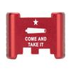 NDZ Performance Aluminum Slide Racker Back Plate for Glock 43 43X 48  Improved Slide Grip, Laser Engraved, Red  Come and Take It Cannon Text 2 Line view 1
