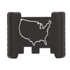 NDZ Performance Aluminum Slide Racker Back Plate for Glock 43 43X 48  Improved Slide Grip, Laser Engraved, Black  US Country Outline view 1