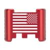 NDZ Performance Aluminum Slide Racker Back Plate for Glock 43 43X 48  Improved Slide Grip, Laser Engraved, Red  US Battle Flag view 1