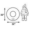 CocoNut Outdoor- 32 Inflatable Bear & Penguin Snow Ring- Snow Day Heavy Duty Snow Sled with Sturdy Handles for Kids, Teens and Adults-Cold Resistant Toboggan -Lightweight Tube for Boys and Girls view 2