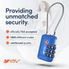 TSA Accepted Luggage Travel Lock, Set-Your-Own Combination Lock for School Gym Locker, Luggage Suitcase Baggage Locks, Filing Cabinets, Toolbox, Case (Blue, 2 Pack) view 4