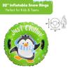 CocoNut Outdoor- 32 Inflatable Penguin Snow Ring- Just Chillin Heavy Duty Snow Sled with Sturdy Handles for Kids, Teens and Adults-Cold Resistant Toboggan -Lightweight Tube for Boys and Girls view 2