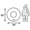 CocoNut Outdoor- 32 Inflatable Penguin Snow Ring- Just Chillin Heavy Duty Snow Sled with Sturdy Handles for Kids, Teens and Adults-Cold Resistant Toboggan -Lightweight Tube for Boys and Girls view 3