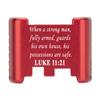 NDZ Performance Aluminum Slide Racker Back Plate for Glock 43 43X 48  Improved Slide Grip, Laser Engraved, Red  Bible Luke 11:21 view 1
