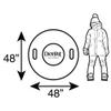 CocoNut Outdoor- 48 Rip Claw Shredder Inflatable Snow Ring- Heavy Duty Snow Sled with Sturdy Handles for Kids, Teens and Adults-Cold Resistant Toboggan -Lightweight Tube for Boys and Girls view 3