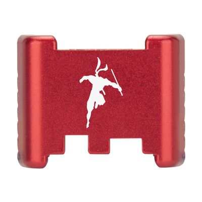 NDZ Performance Aluminum Slide Racker Back Plate for Glock 43 43X 48  Improved Slide Grip, Laser Engraved, Red  Ninja 2