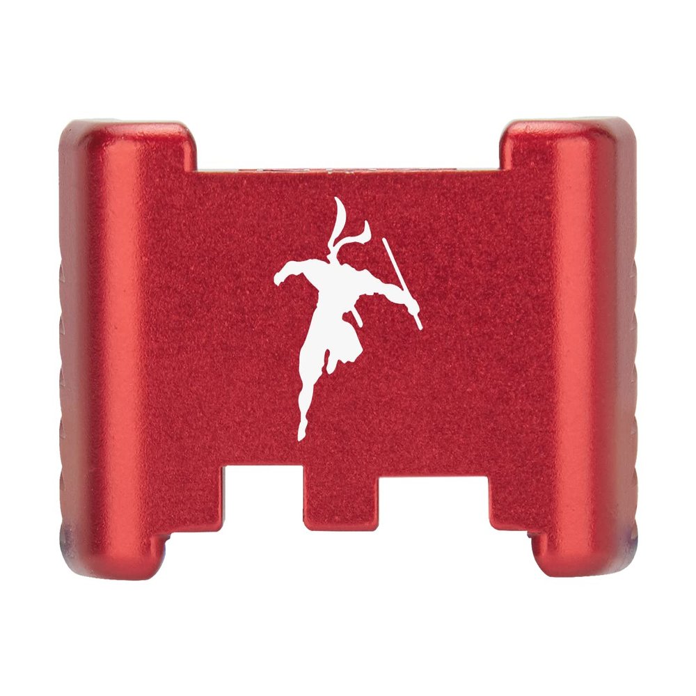 NDZ Performance Aluminum Slide Racker Back Plate for Glock 43 43X 48  Improved Slide Grip, Laser Engraved, Red  Ninja 2