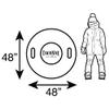 CocoNut Outdoor- 48 Buffalo Plaid Inflatable Snow Ring- Heavy Duty Snow Sled with Sturdy Handles for Kids, Teens and Adults-Cold Resistant Toboggan -Lightweight Tube for Boys and Girls view 3