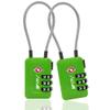 TSA Accpeted Luggage Travel Lock, Set-Your-Own Combination Lock for School Gym, Golf Bag, Locker, Luggage Suitcase Baggage Locks, Filing Cabinets, Toolbox, Case (Green, 2 Pack) view 1
