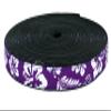 Country Brook Design - Purple Hawaiian on Black Nylon Webbing (3/4 Inch, 5 Yards) view 1