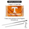 College Flags & Banners Co. Volunteers Checkerboard Flag with Pole and Bracket Holder University Set view 2