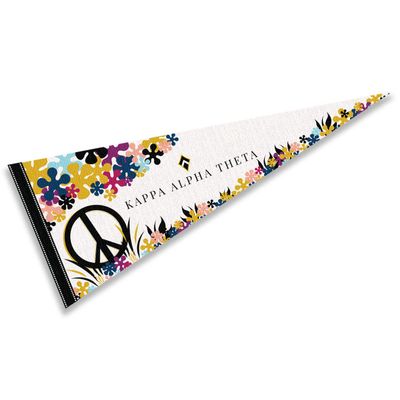 Kappa Alpha Theta Greek Pennant Banner Flag