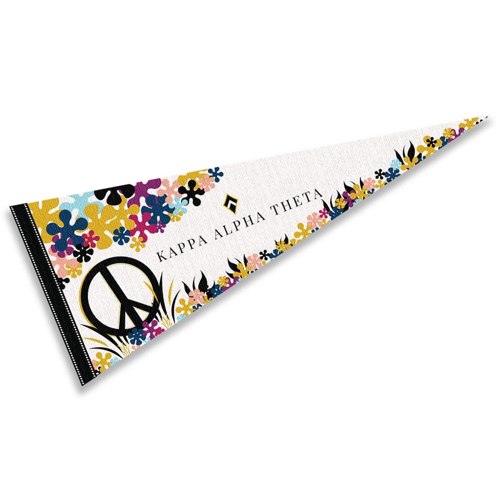 Kappa Alpha Theta Greek Pennant Banner Flag