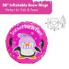 CocoNut Outdoor- 32 Inflatable Penguin Snow Ring- Snow Much Fun Heavy Duty Snow Sled with Sturdy Handles for Kids, Teens and Adults-Cold Resistant Toboggan -Lightweight Tube for Boys and Girls view 2
