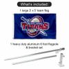 Detroit Mercy Titans Shield Flag with Pole and Bracket Holder University Set view 2