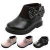 Fashion Autumn and Winter Girls Boots Round Toe Flat Sole Thick Sole Non Slip Back Zipper Cute Polka Baby Winter Boots (White, 2-2.5 Years Toddler) view 3