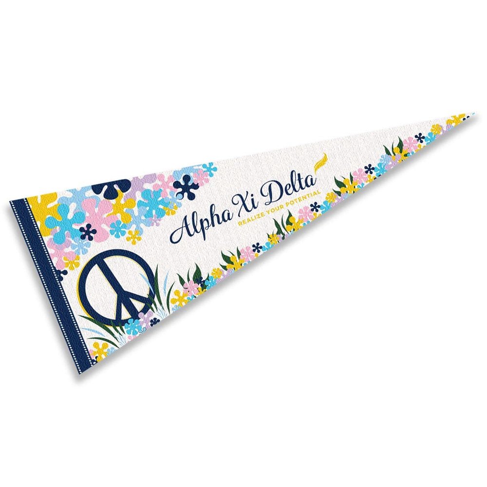 Alpha Xi Delta Greek Pennant Banner Flag