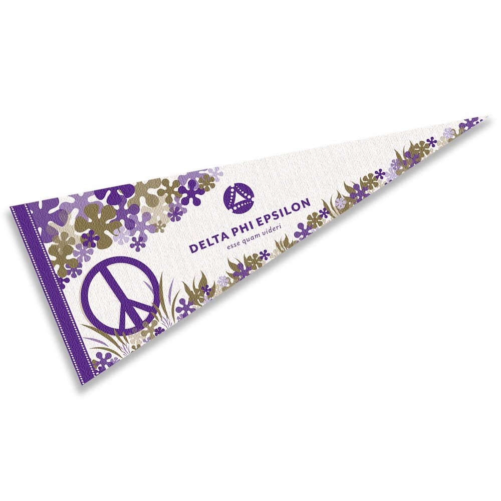 Delta Phi Epsilon Greek Pennant Banner Flag