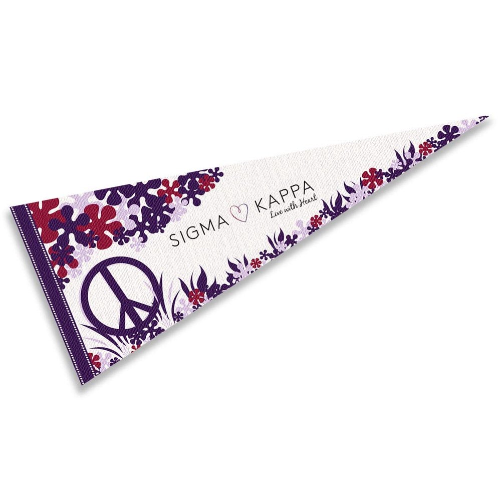 Sigma Kappa Greek Pennant Banner Flag