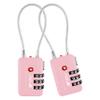 TSA Accepted Luggage Travel Lock, Set-Your-Own Combination Lock for School Gym Locker, Golf Bag, Luggage Suitcase Baggage Locks, Filing Cabinets, Toolbox, Case (Pink, 2 Pack) view 1