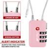 TSA Accepted Luggage Travel Lock, Set-Your-Own Combination Lock for School Gym Locker, Golf Bag, Luggage Suitcase Baggage Locks, Filing Cabinets, Toolbox, Case (Pink, 2 Pack) view 3